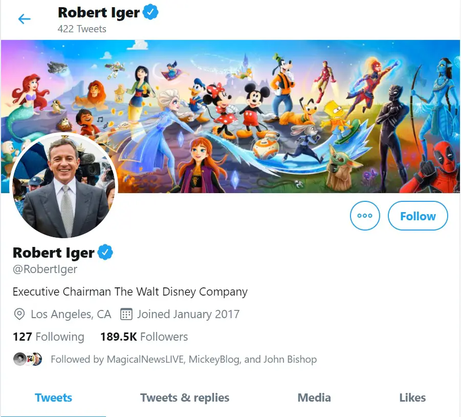 Bob Iger Twitter