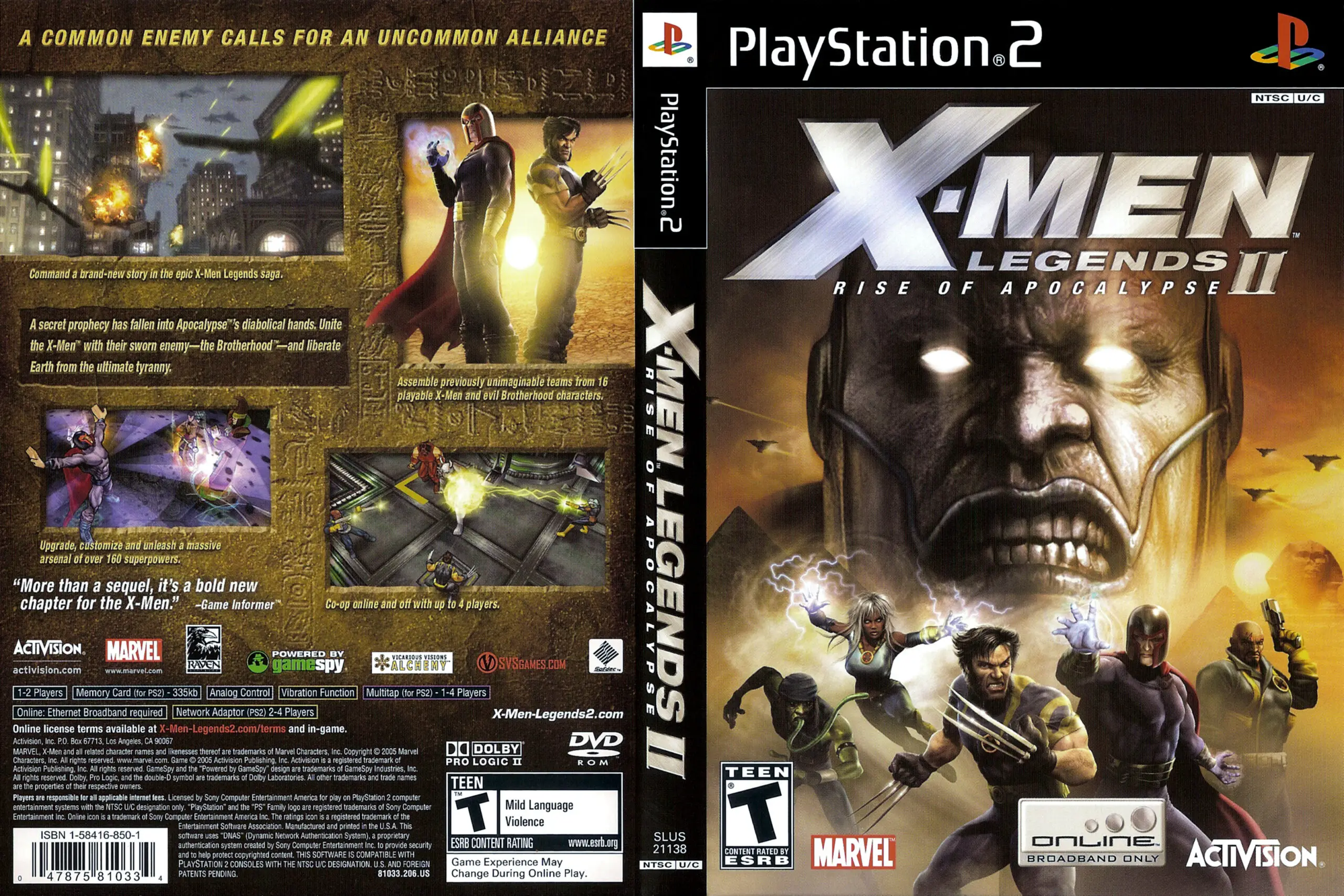 X-Men legends videogame