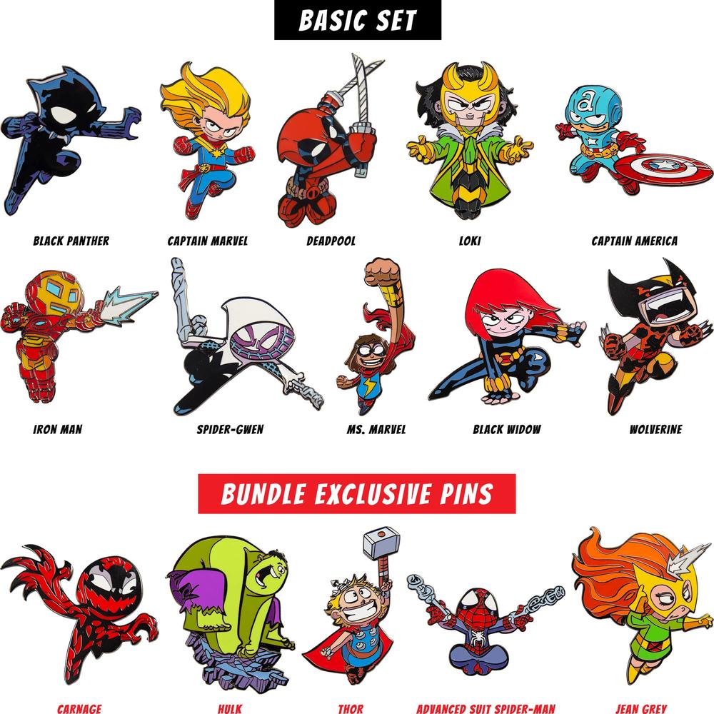 skottie young marvel made pin set