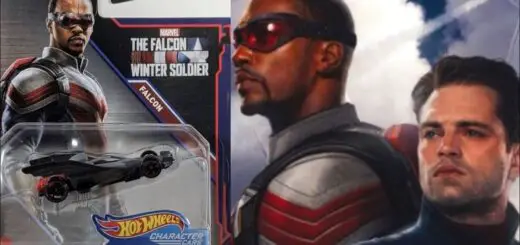 the falcon's new suit on hot wheels merchandise