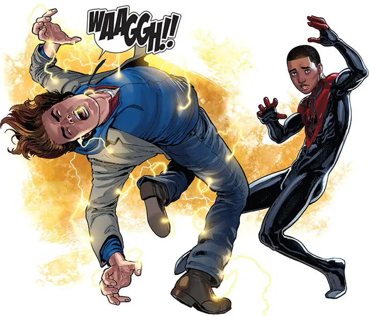 venom blasts miles morales spider man