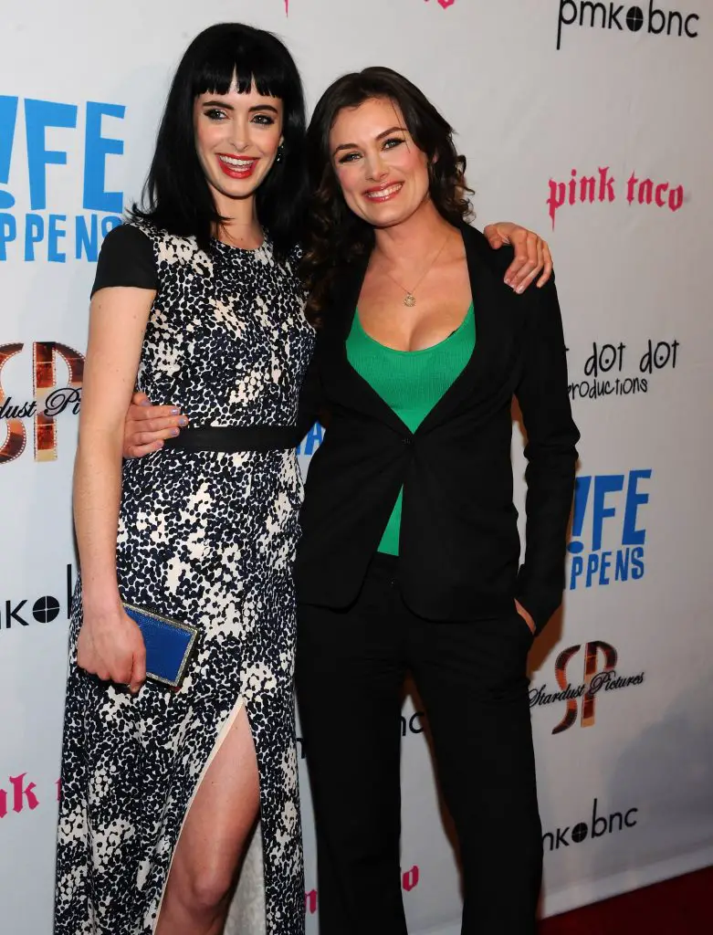 Kat Coiro and Krsyten Ritter at the Life Happens premiere in Century City