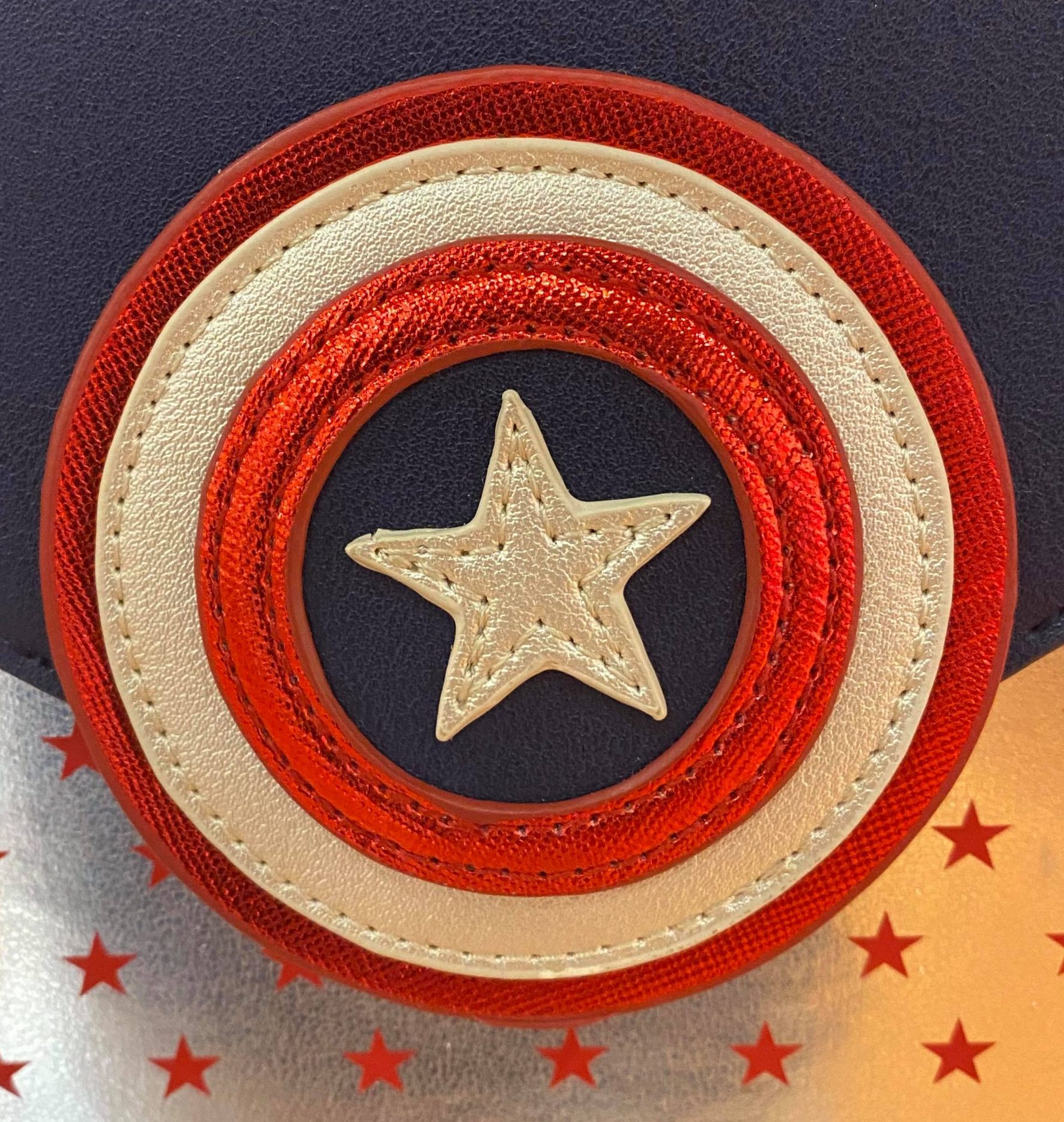 captain america shield on danielle nicole purse