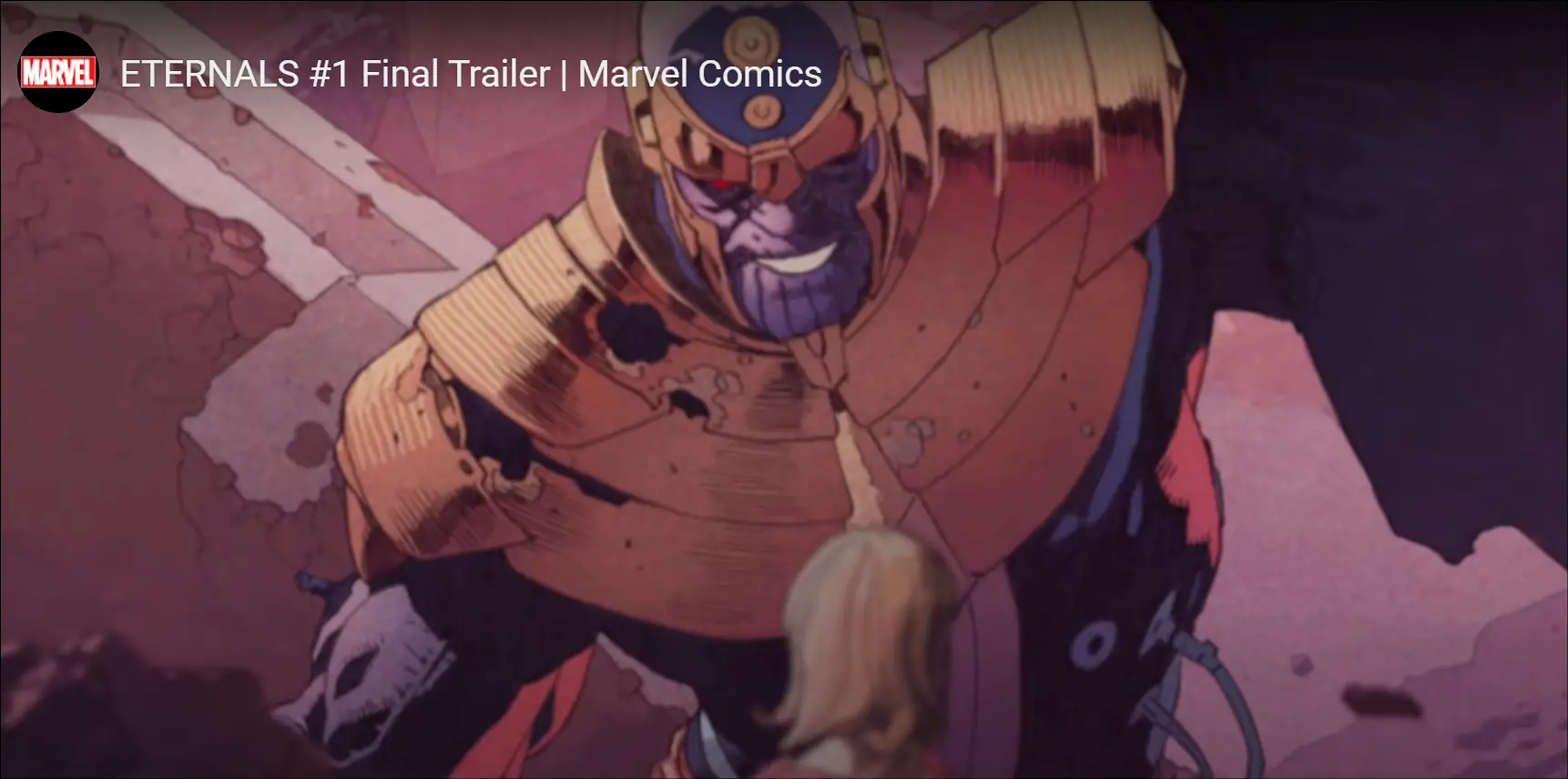 Thanos in new trailer for Eternals Issue #1 