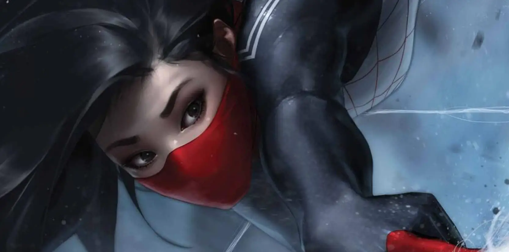Cindy Moon is swinging back into her Silk costume in a new volume of her so...