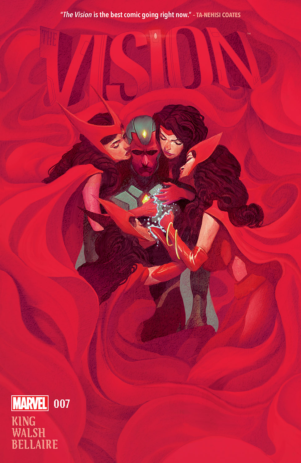 Vision #7 Cover art with Scarlet Witch and Vision