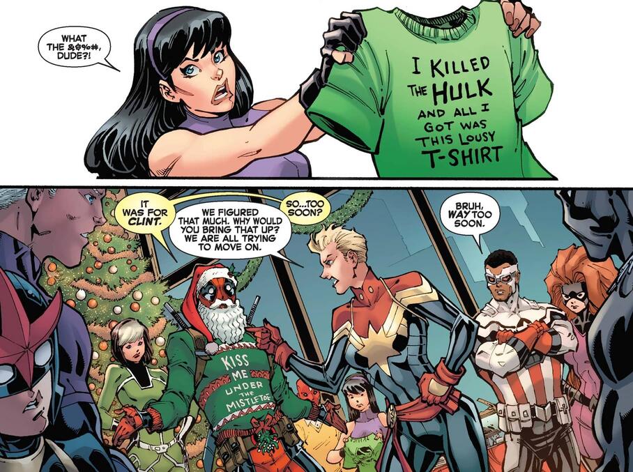 she-hulk Christmas sweater from Deadpool