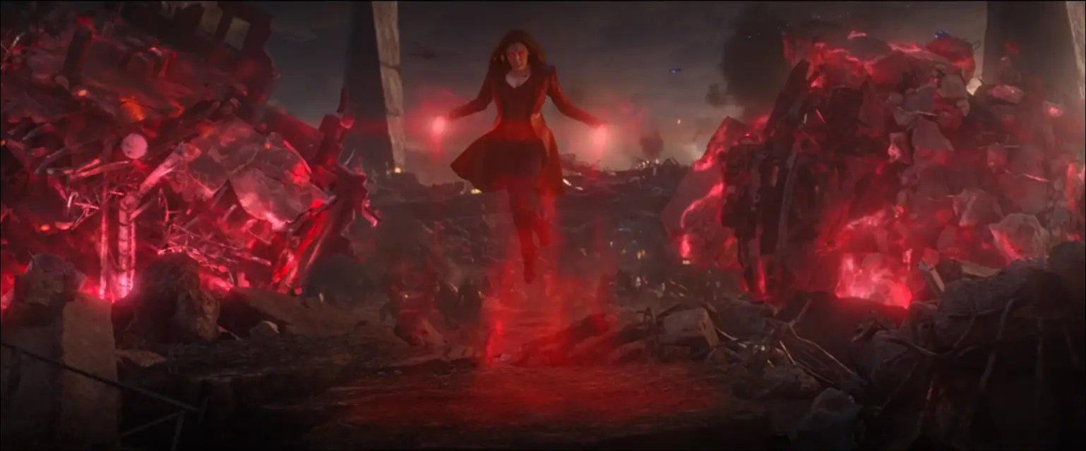 wanda endgame fighting thanos Marvel