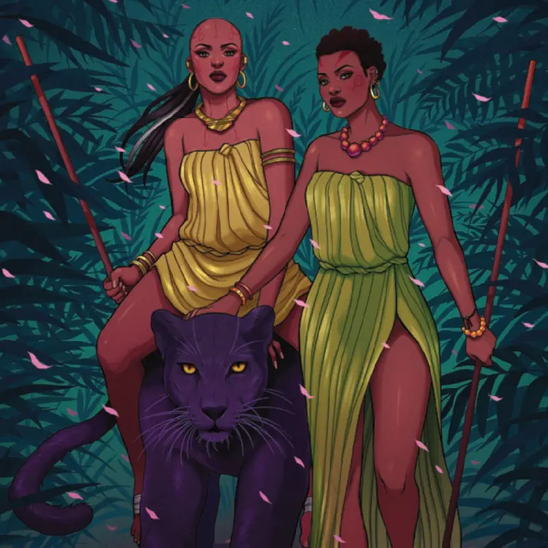 Anega and Ayo from Black Panther