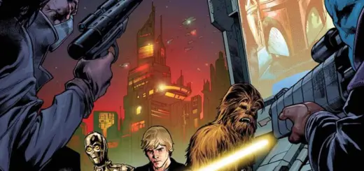 Boba Fett, Luke Skywalker, Chewbecca, C3PO, and bounty hunters cover art