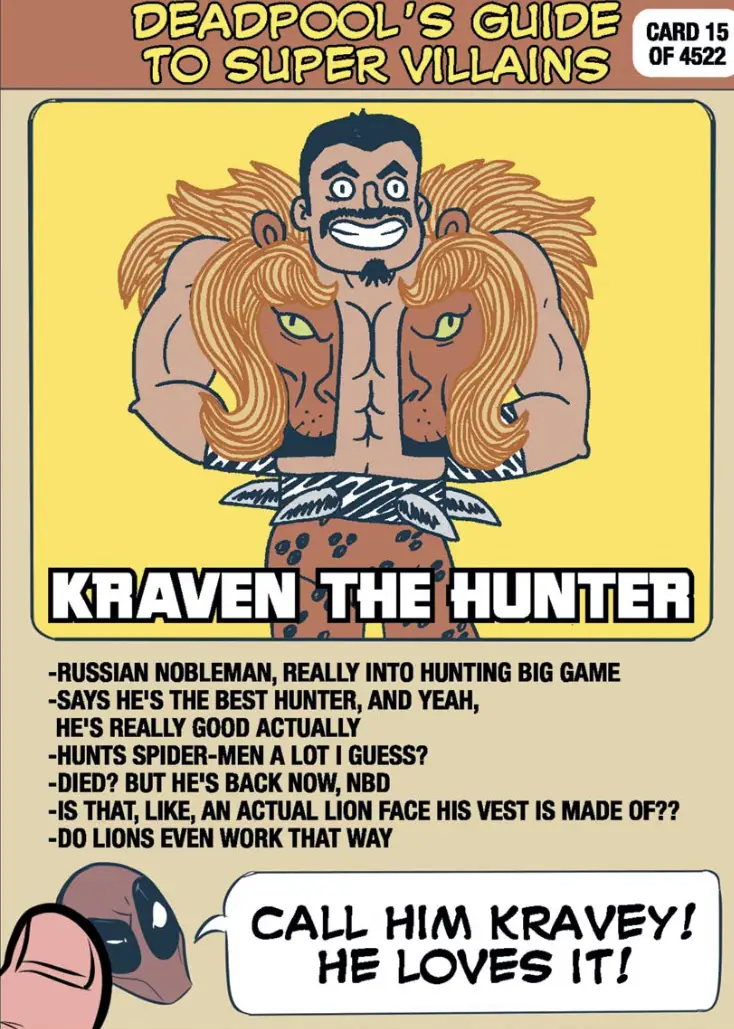 Kraven the Hunter Trading Card from Squirrel Girl