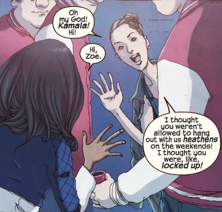 Kamala and Zoe in Ms. Marvel #1