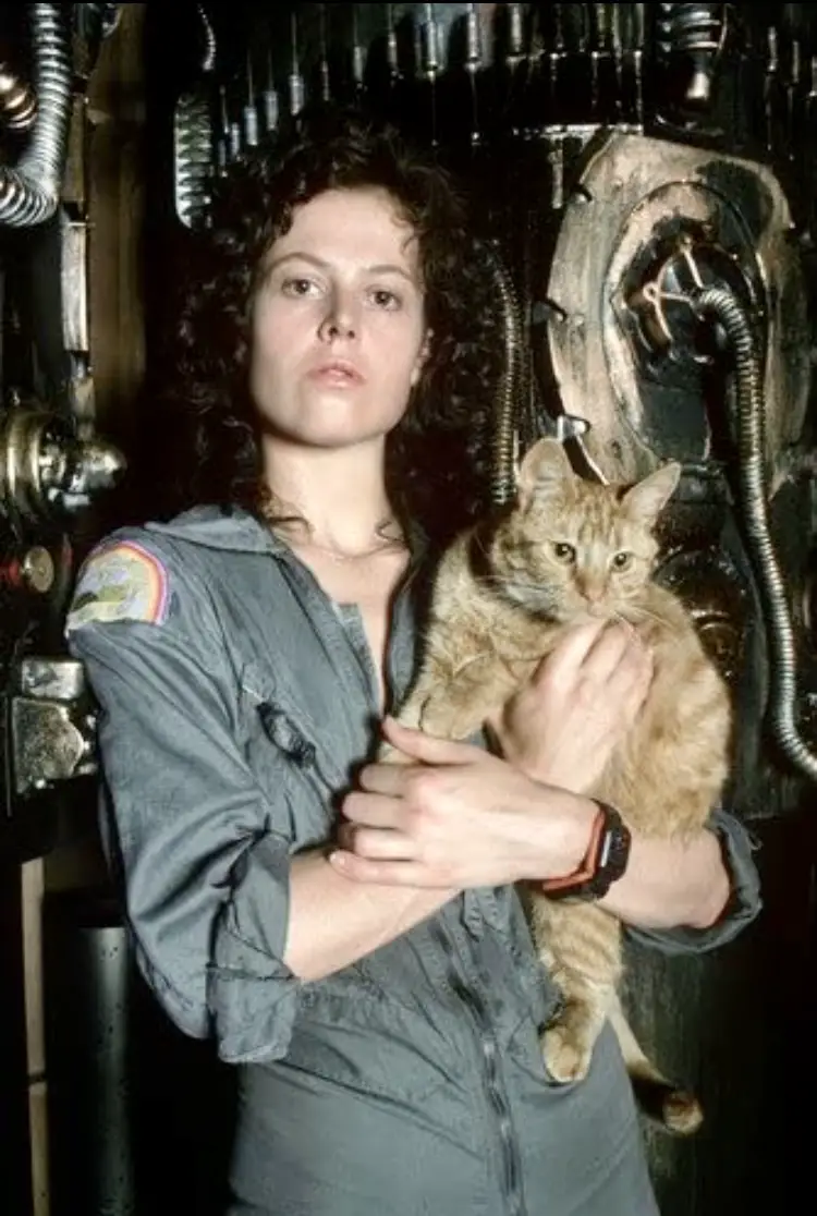 Sigourney Weaver and Cat in Alien