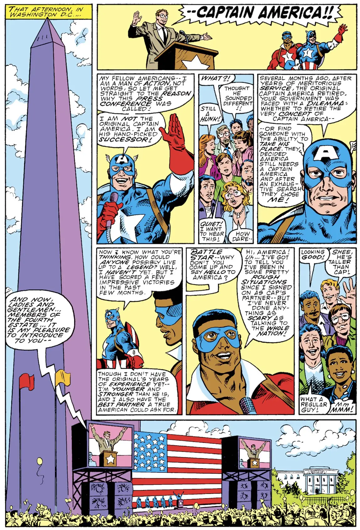 Captain America #341 Battlestar intro