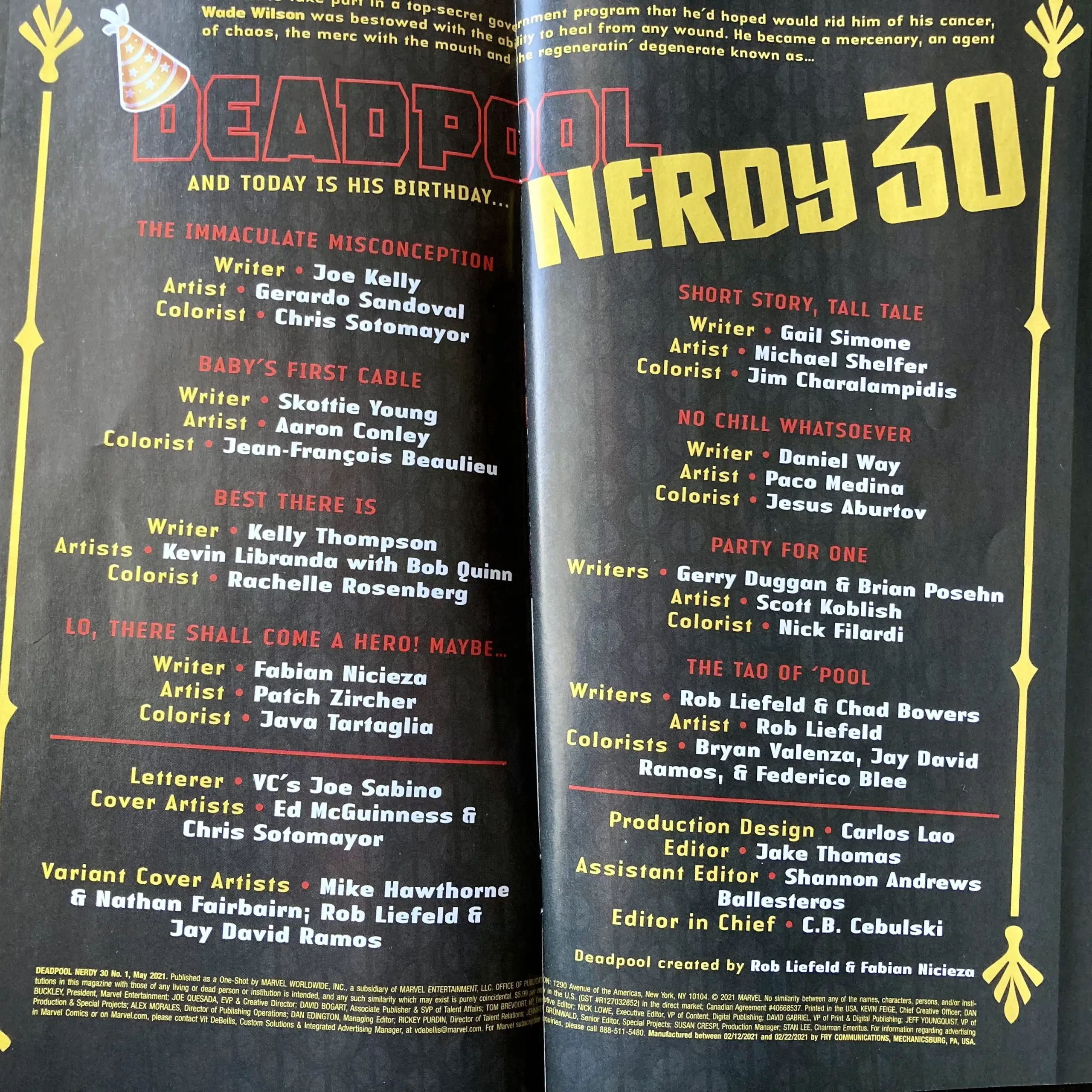 Deadpool Nerdy 30 Creator Page