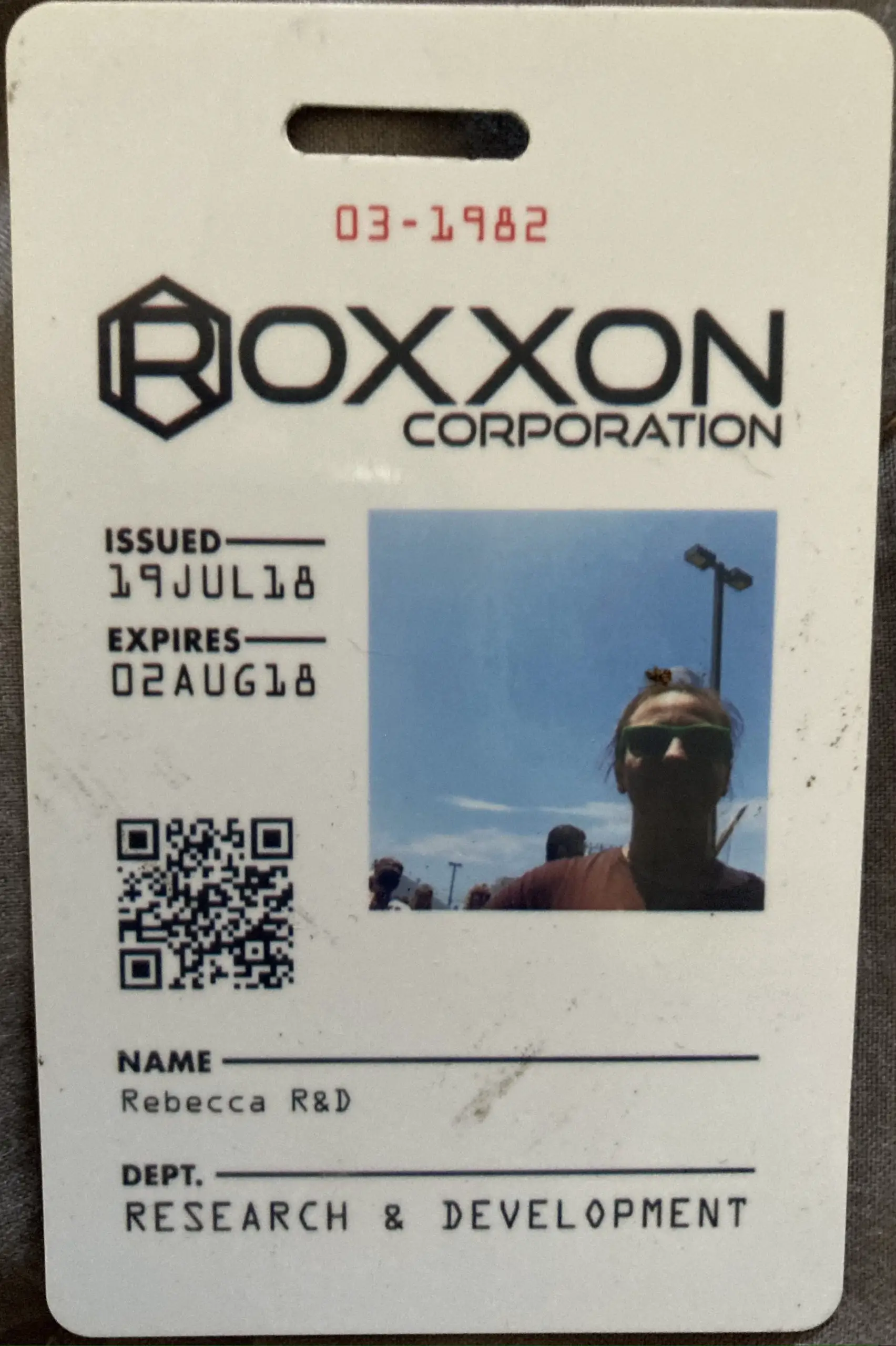 ROXXON Corporation badge from SDCC18