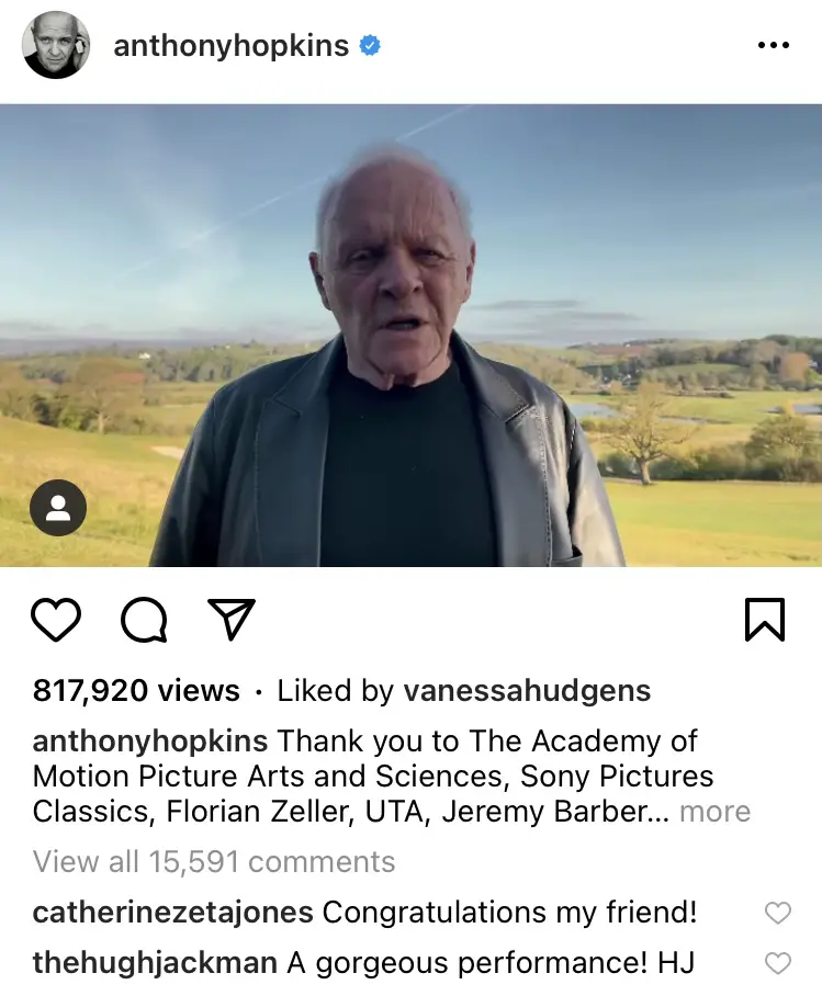 Anthony Hopkins Instagram