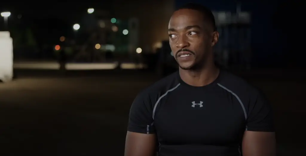 Anthony Mackie in Marvel Studios' Assembled: The Making of The Falcon and the Winter Soldier