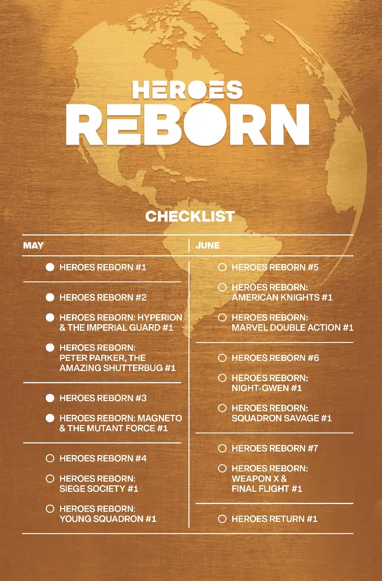 Heroes Reborn #3 Checklist