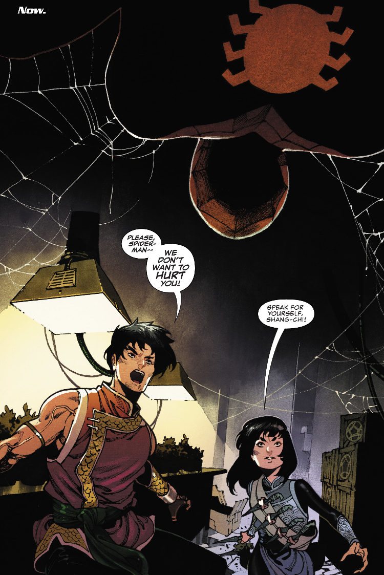 Shang-Chi, Esme, and Spider-Man