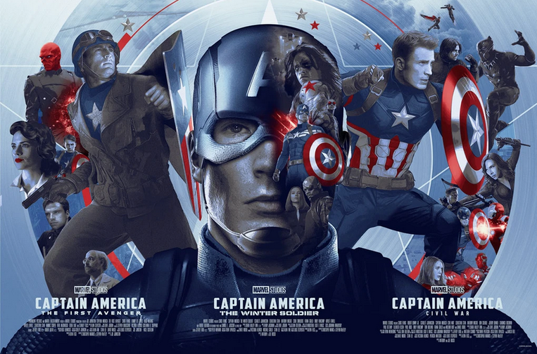 Captain America Lithograph