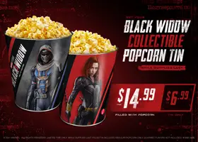 Black Widow Popcorn Tin