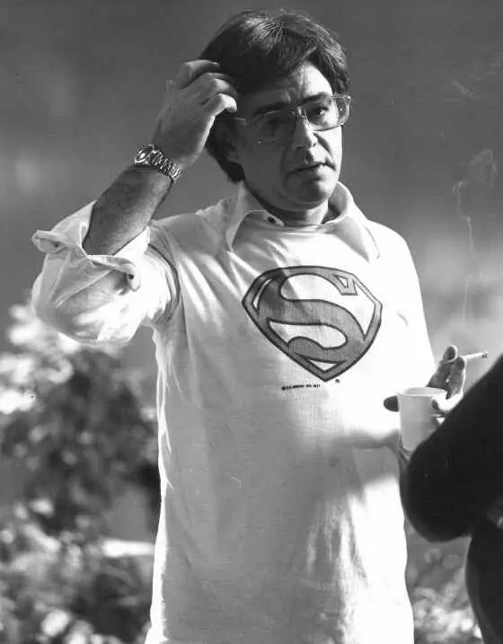 Richard Donner in Superman shirt