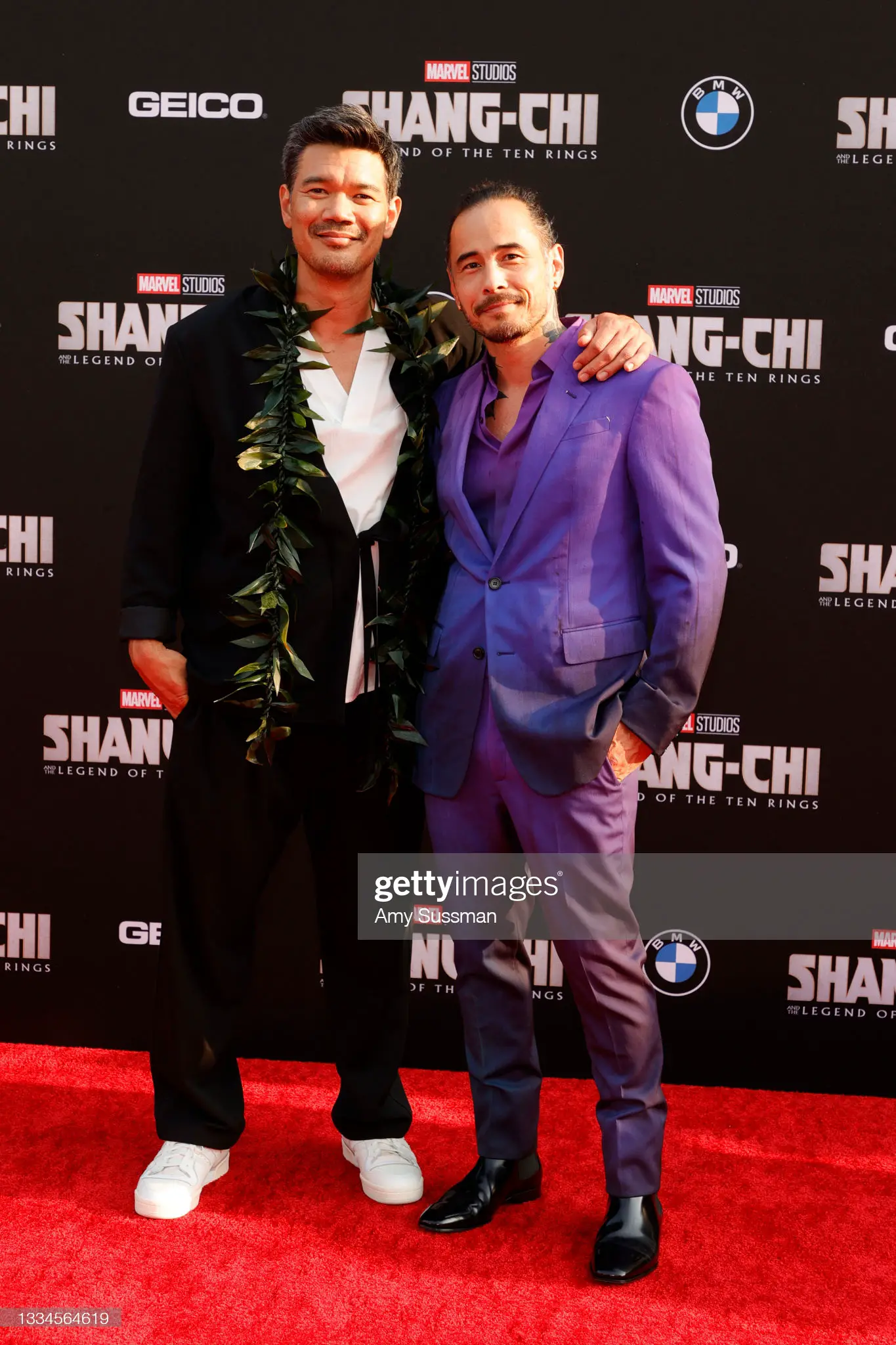 Destin Daniel Cretton and Dave Callaham attend Disney's premiere of "Shang-Chi And The Legend Of The Ten Rings" at El Capitan Theatre