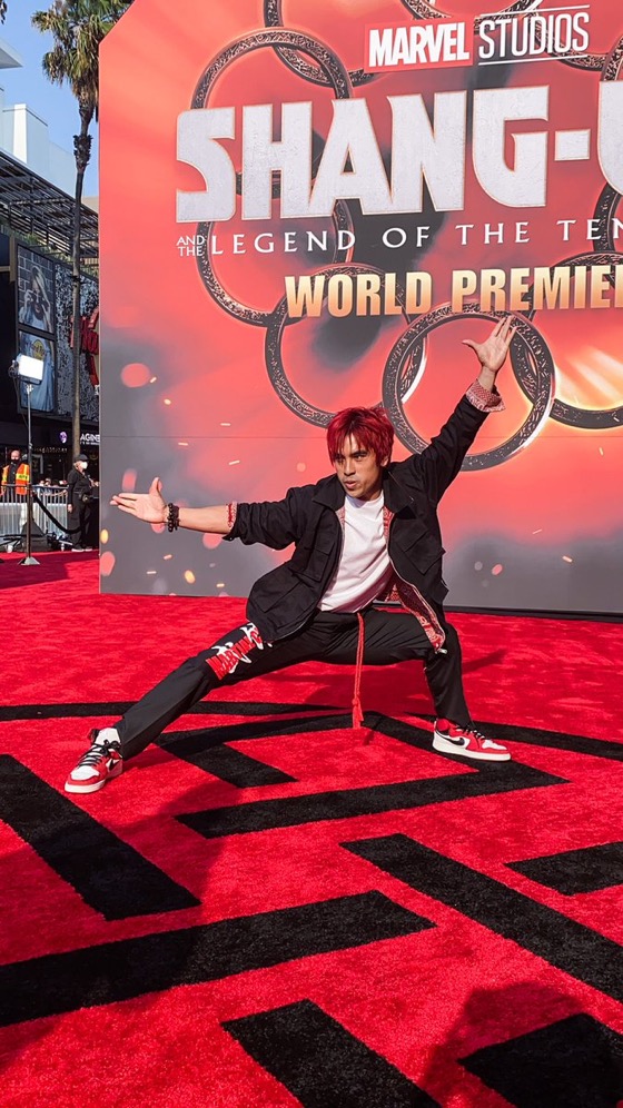 Andy Le at the Shang-Chi premiere in LA