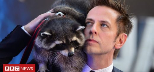 James Gunn with Raccoon