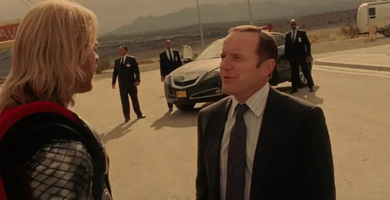 Thor and Coulson of S.H.I.E.L.D. 