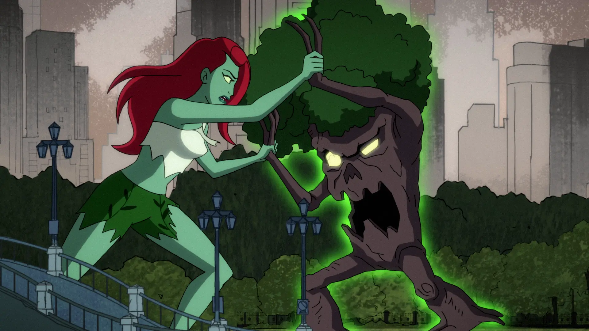 Poison Ivy fights tree