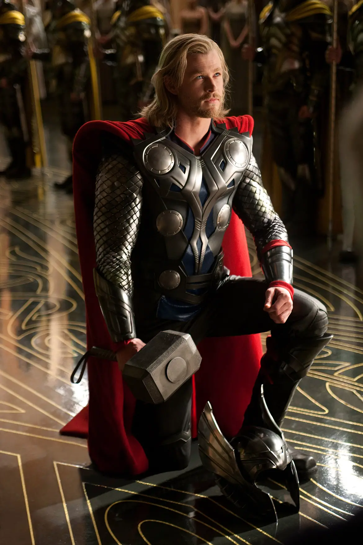 Thor kneeling