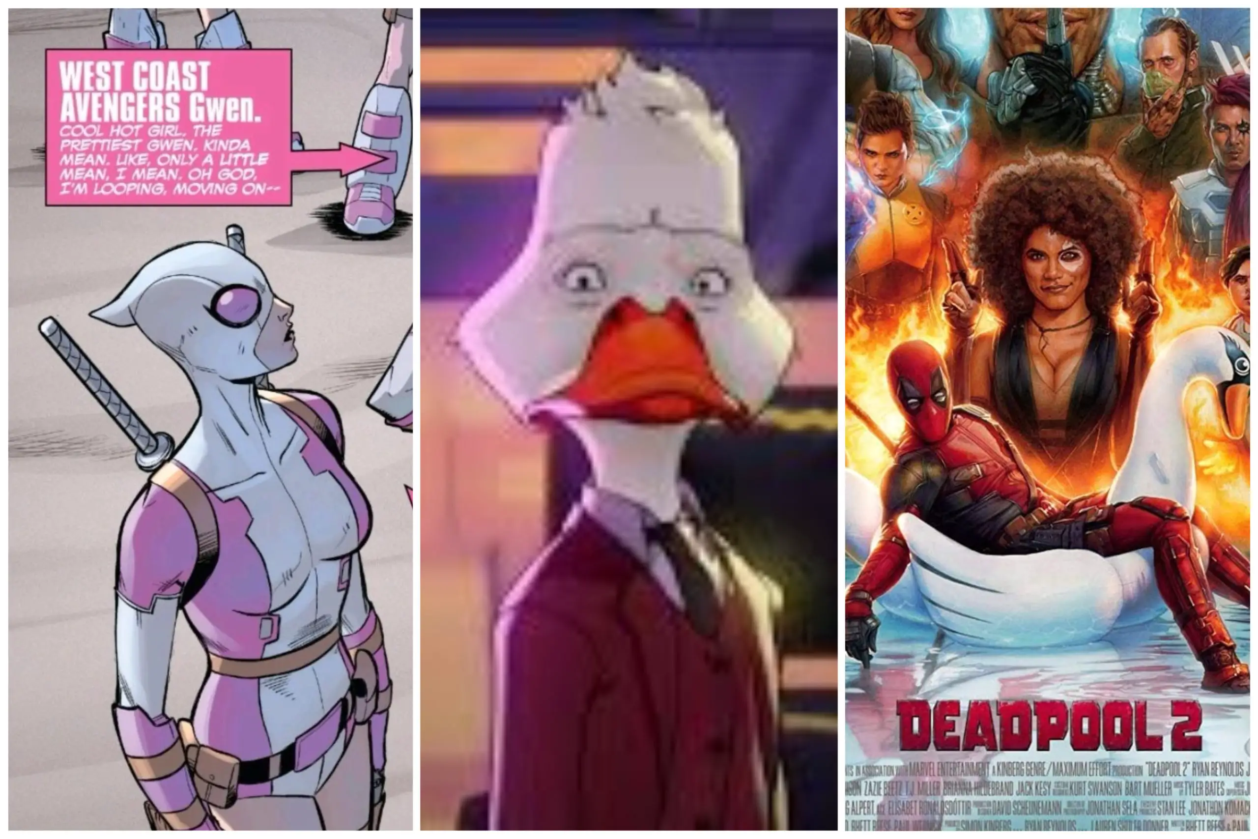 Gwenpool, MCU Howard the Duck, Deadpool (Ryan Reynolds Variant)