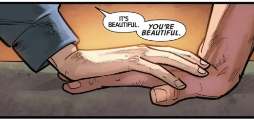 Wiccan and Hulkling holding hands