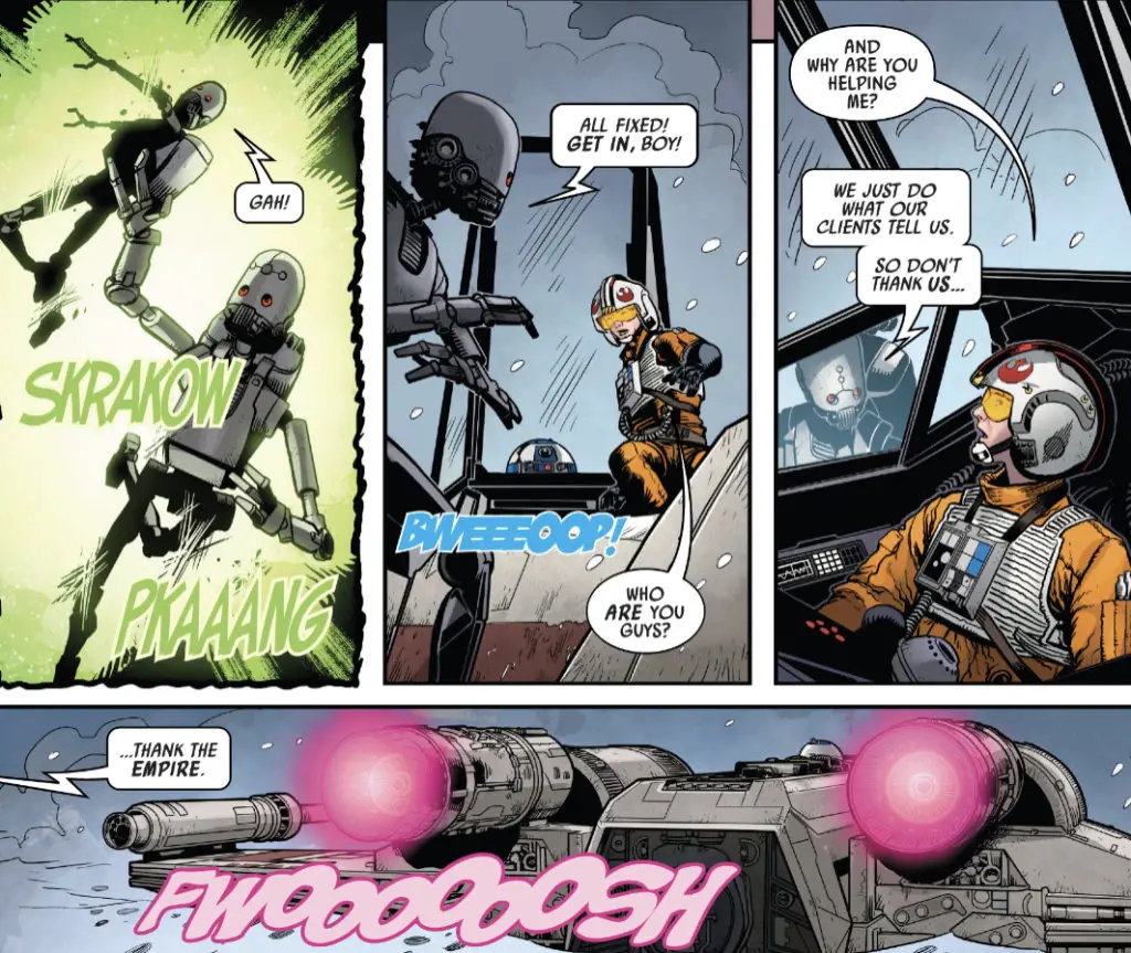 Empire droids save Luke Skywalker