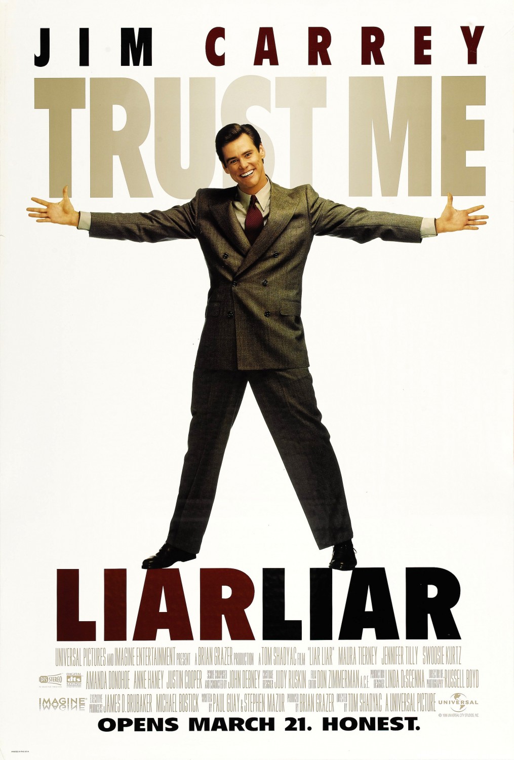 Liar Liar poster, reads Trust Me