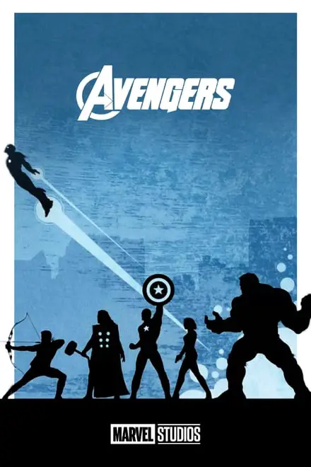 The Avengers blue poster