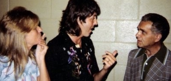 Paul and Linda McCartney with Jack Kirby