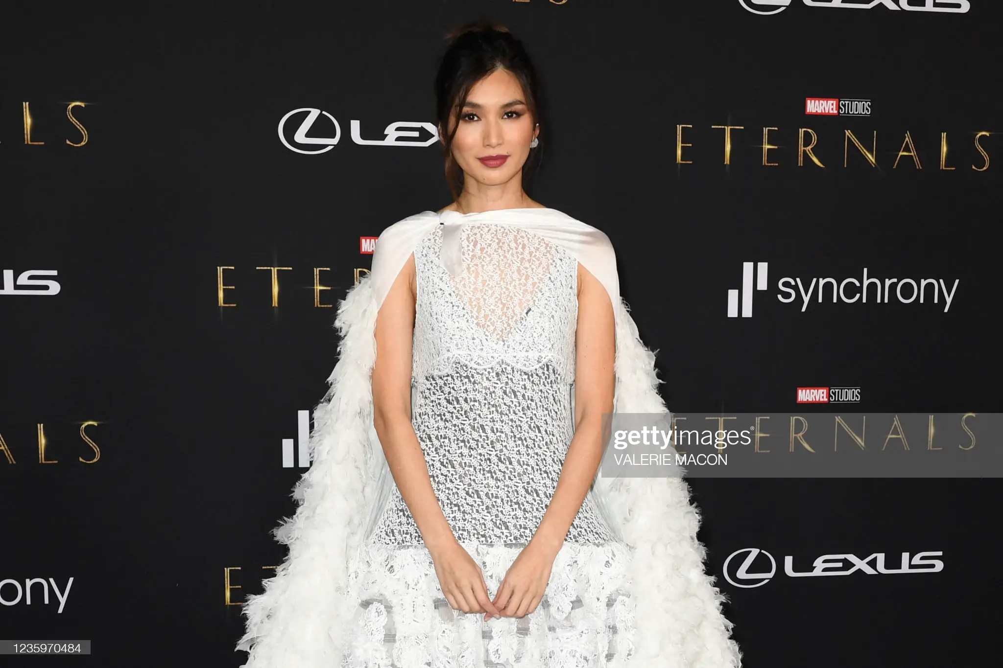 British actress Gemma Chan arrives for Marvel Studios' "Eternals" premiere at the Dolby theatre in Los Angeles, October 18, 2021