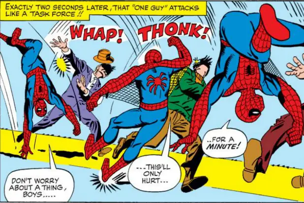Spider-Man tumbles