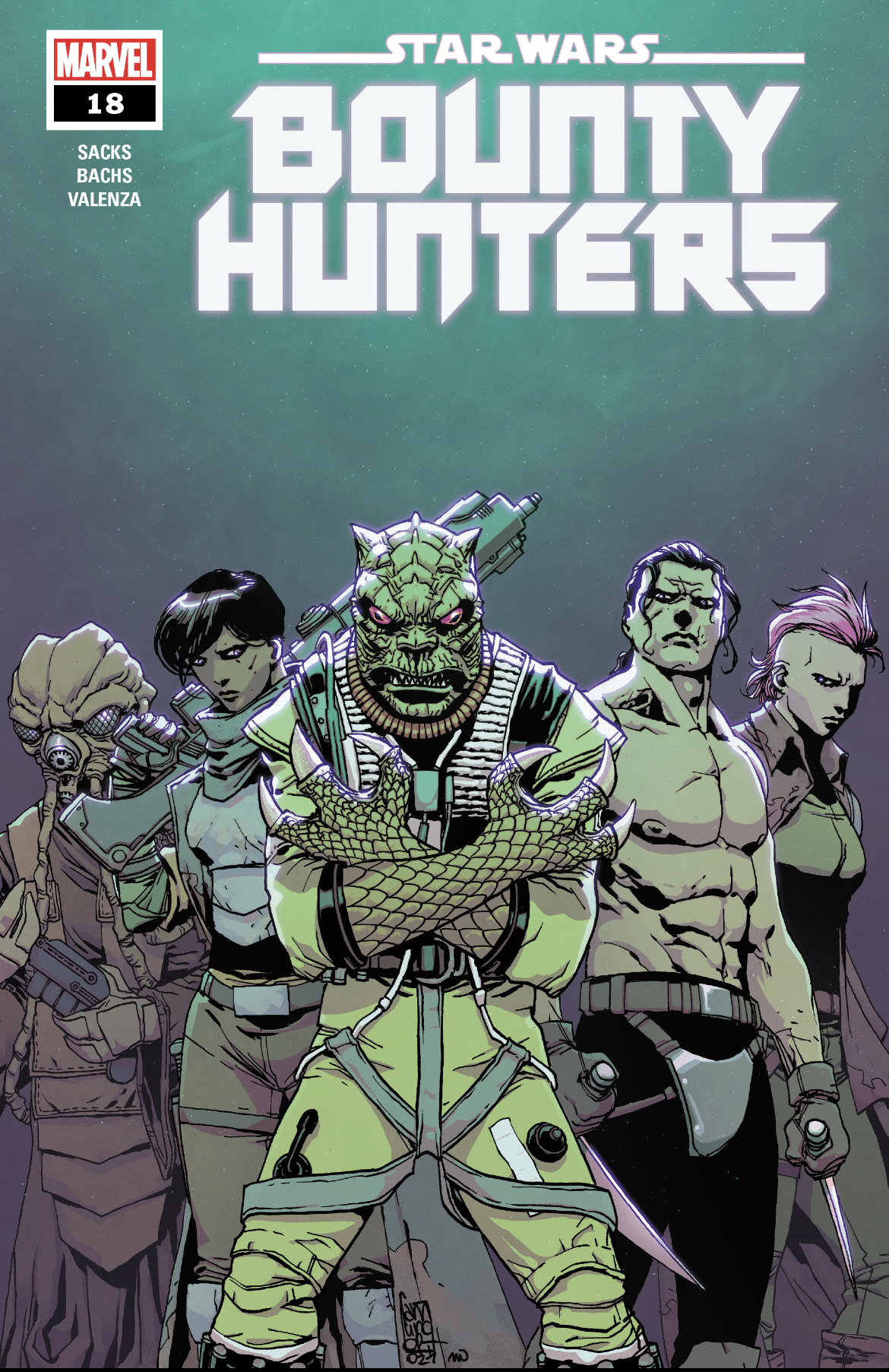 Transhumanism is centered in Bounty Hunters 18.