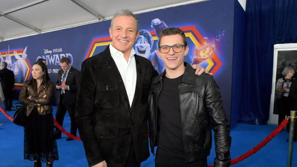 Bob Iger and Tom Holland