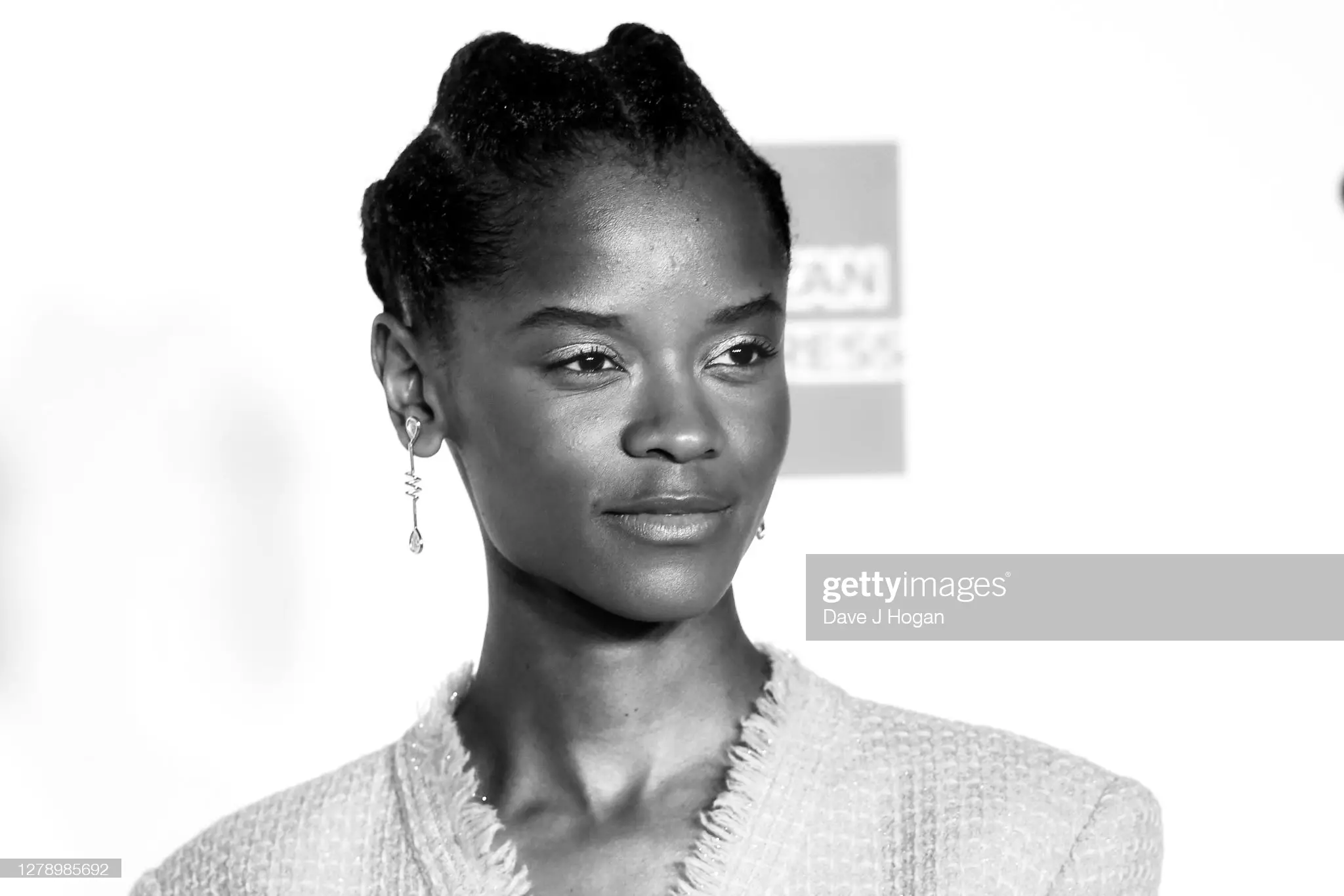 Letitia Wright attends the "Mangrove" opening