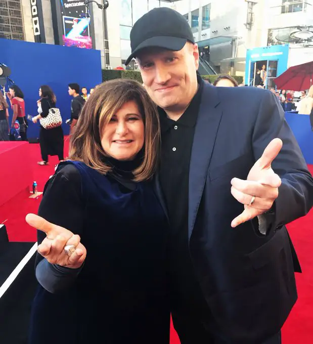 Amy Pascal and Kevin Feige