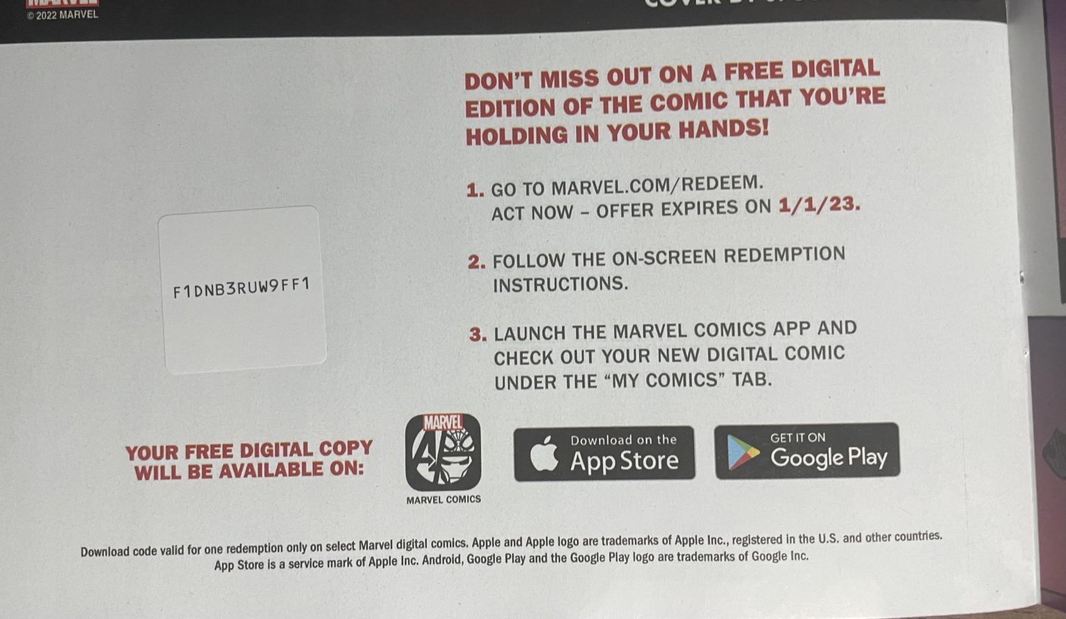 Marvel Updates Digital Comic Redemption - MarvelBlog.com