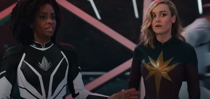 Carol Danvers and Monica Rambeau swap war stories in The Marveks