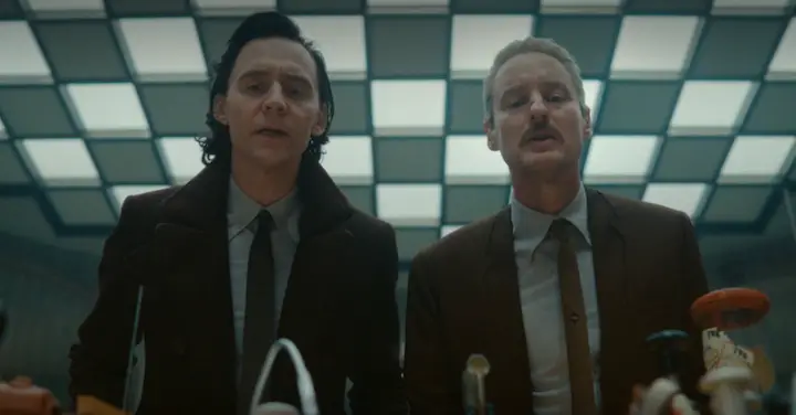 Loki and Mobius find Ouroboros hiding under his desk in Loki season two