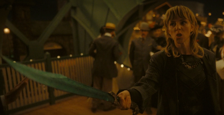 Sylvie is always wielding a sharp weapon in Loki season two episode three.